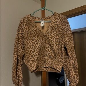 Victoria's Secret Leopard Print Cardigan - Brown